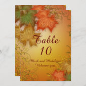 オータムウェディング テーブルナンバーカード 招待状 (正面/裏面)