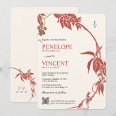 オータムウェディング 招待状 (正面/裏面)