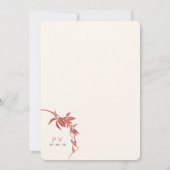 オータムウェディング 招待状 (裏面)