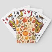 オータムウォーターカラーパンプキン 紅葉と森 トランプ (裏面)