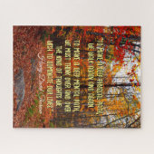 オータムウッズニューハンプシャーやる気を起こさせる引用文 ジグソーパズル (横)