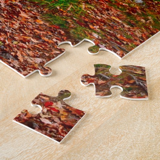 オータムウッズニューハンプシャーやる気を起こさせる引用文 ジグソーパズル (側面)