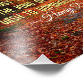 オータムウッズニューハンプシャーやる気を起こさせる引用文 フォトプリント            (角)