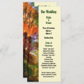 オータムウッズ結婚式 プログラム (正面/裏面)