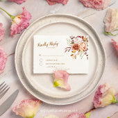 オータムエレガンス テラコッタ ダリア ウォーターカラー RSVP エンクロージャーカード