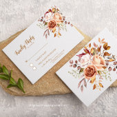 オータムエレガンス テラコッタ ダリア 水彩 RSVP エンクロージャーカード