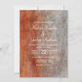 オータムオレンジグレーウォーター結婚式招待状 招待状 (正面)