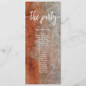 オータムオレンジグレーウォーター結婚式 プログラム (裏面)