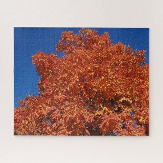 オータムオレンジツリーリーフパズル ジグソーパズル (横)