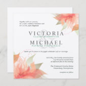 オータムオレンジフローラスクエア結婚式招待状 招待状 (正面/裏面)