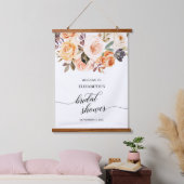 オータムオレンジ金ゴールドフローラブライダルシャワー歓迎 吊り下げ型タペストリー (寝室)