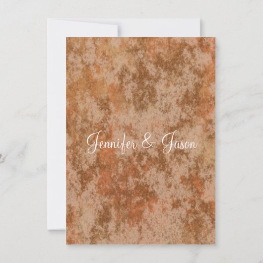 オータムオークツリーシルエット秋の結婚式招待状 招待状 (裏面)