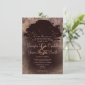 オータムオークツリーシルエット秋の結婚式招待状 招待状 (スタンド正面)