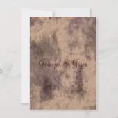 オータムオークツリーシルエット秋の結婚式招待状 招待状 (裏面)