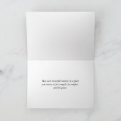 オータムオークツリー悔やみや弔慰 カード (内部)