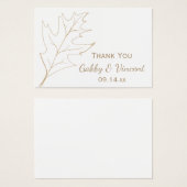 オータムオークリーフ結婚式の引き出物ラベル (正面&裏面)