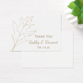 オータムオークリーフ結婚式の引き出物ラベル