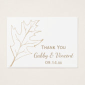 オータムオークリーフ結婚式の引き出物ラベル (正面)