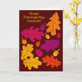 オータムオ葉ーク&ドカスタムンズメッセージ カード (黄色い花)