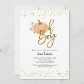 オータムカプキンオーボーイベイビーシャワー招待状 招待状 (正面)