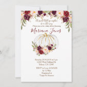 オータムカプキン&ブルゴーニュフローラベビーシャワー 招待状 (正面)