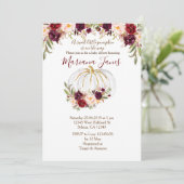 オータムカプキン&ブルゴーニュフローラベビーシャワー 招待状 (スタンド正面)