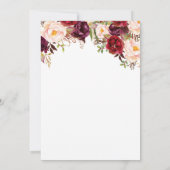 オータムカプキン&ブルゴーニュフローラベビーシャワー 招待状 (裏面)