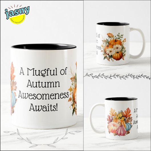 オータムカボチャお祝い ツートーンマグカップ