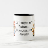 オータムカボチャお祝い ツートーンマグカップ (中央)