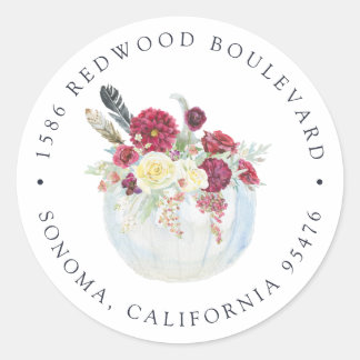 オータムカボチャ差出人住所 ラウンドシール