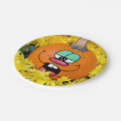 オータムカボチャ顔 ペーパープレート (アングル)