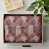 オータムカラフルダリア刺繍フラワー 薄葉紙 (ギフト)