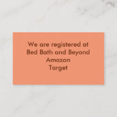 オータムカラーオレンジ&レッド結婚ズの登録カード エンクロージャーカード (裏面)