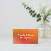 オータムカラーオレンジ&レッド結婚ズの登録カード エンクロージャーカード (スタンド正面)