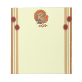 オータムカラーズターキー葉 ノートパッド