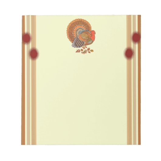 オータムカラーズターキー葉 ノートパッド (正面)