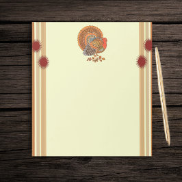 オータムカラーズターキー葉 ノートパッド