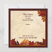 オータムカラーパンプキンパッチすべての行事カスタム 招待状 (裏面)