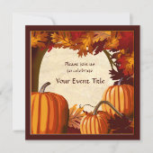 オータムカラーパンプキンパッチすべての行事カスタム 招待状 (正面)