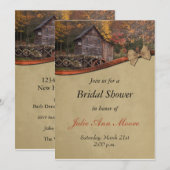 オータムカントリー テーマのウェディング 招待状 (正面/裏面)