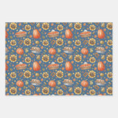 オータムカンプキンガーデンフローラ ラッピングペーパーシート (正面)