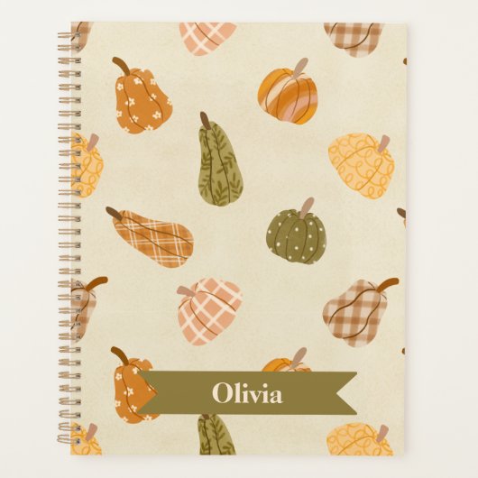 オータムカンプキンパッチ素朴秋コテージコア プランナー手帳 (正面)