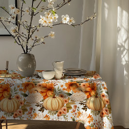 オータムカンプキンブーケデザイン テーブルクロス