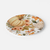 オータムカンプキンブーケデザイン ペーパープレート (アングル)
