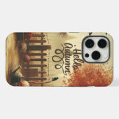 オータムガーデンと案山子 iPhoneケース (裏面横)