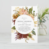 オータムガーデン素朴フローラサークルブライダルシャワー 招待状 (スタンド正面)