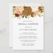 オータムガーデン素朴フローラブライダルシャワー 招待状 (正面)