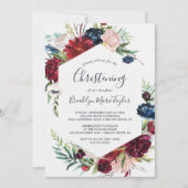 オータムガーデン | バーガンディ 誕生会 招待状 (正面)