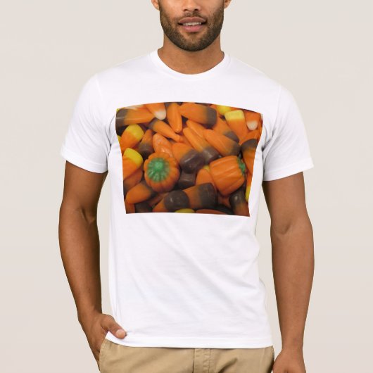 オータムキャンディコーン大人用Bella Canvas Tシャツ (正面)