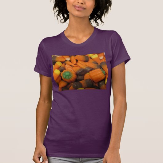 オータムキャンディコーン 女性用ジャージTシャツ Tシャツ (正面)
